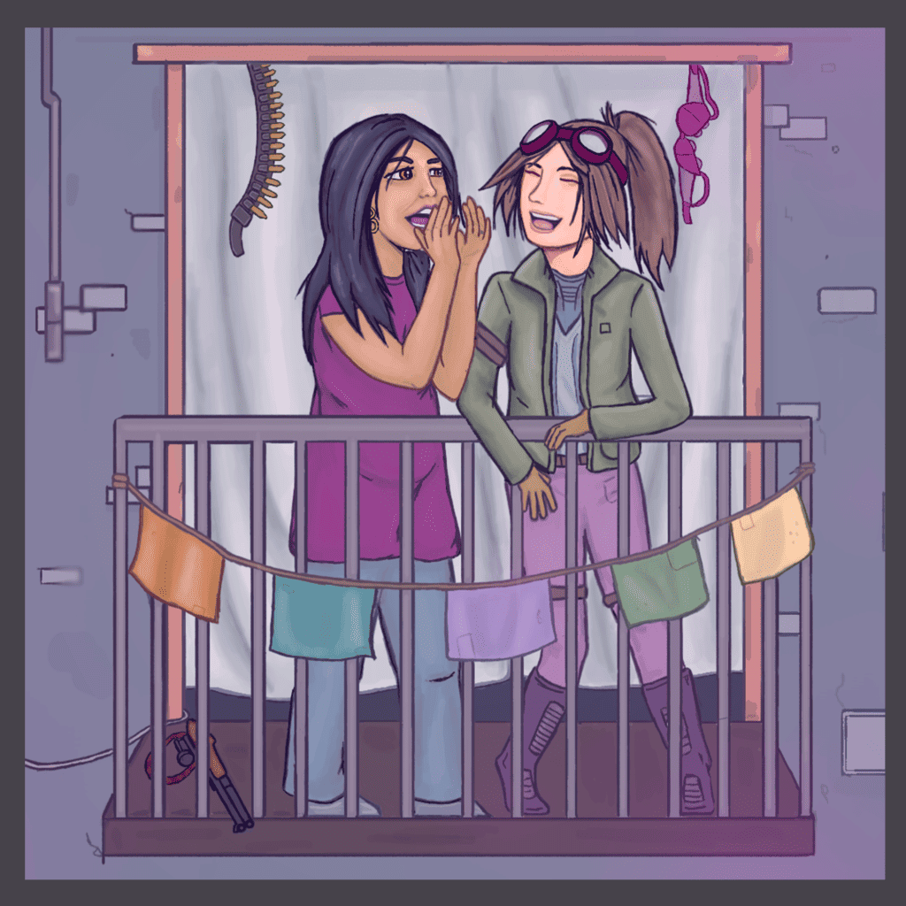 Artwork of Mei and Caro from Genus: Latrodectus by Breakfastmunkii